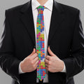 Colorful Brick Puzzle Game Pattern Print Necktie