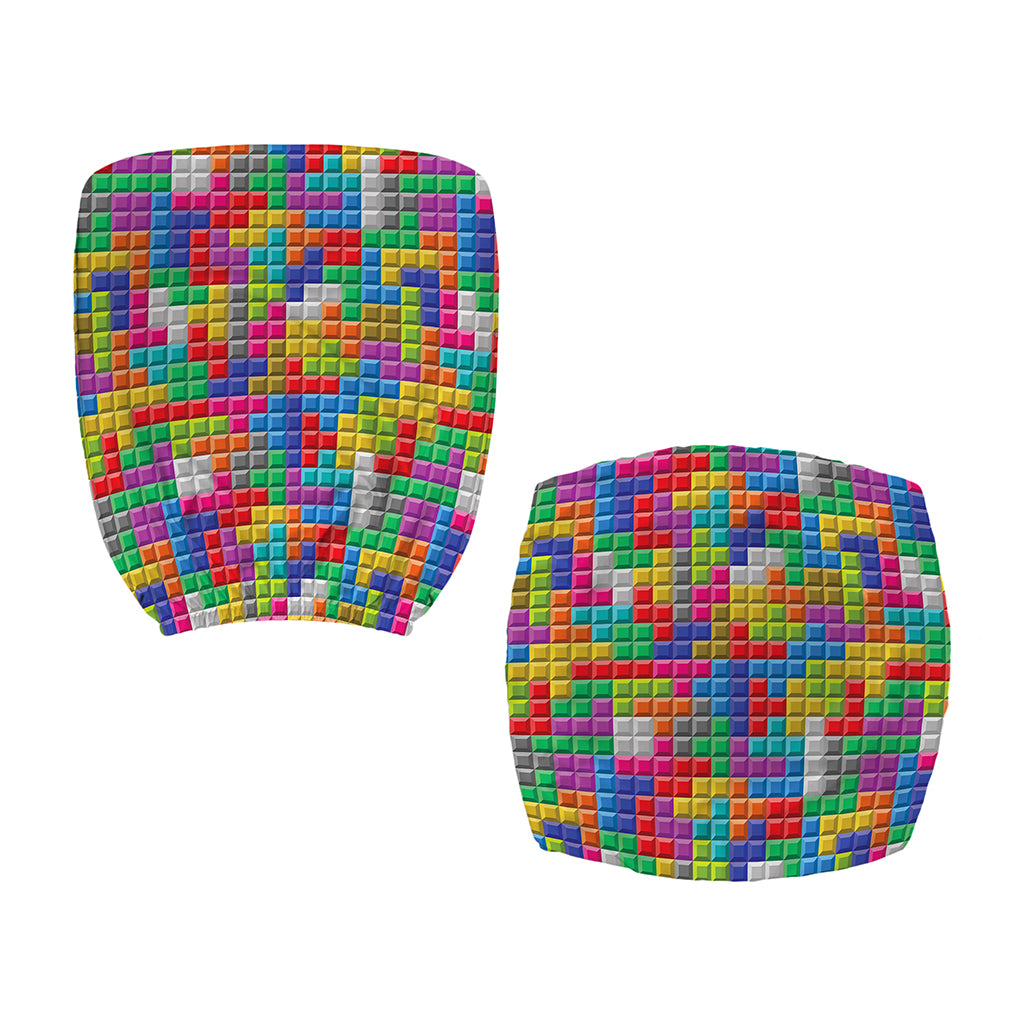 Colorful Brick Puzzle Game Pattern Print Office Chair Cover