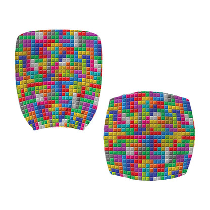 Colorful Brick Puzzle Game Pattern Print Office Chair Cover