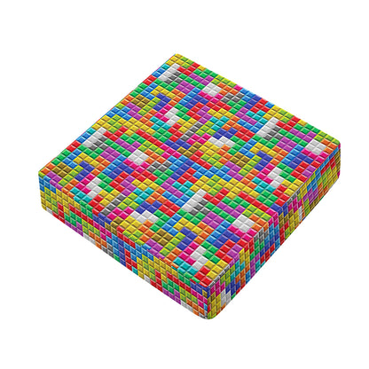 Colorful Brick Puzzle Game Pattern Print Outdoor Seat Cushion Cover