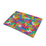 Colorful Brick Puzzle Game Pattern Print Pet Cooling Mat Cover
