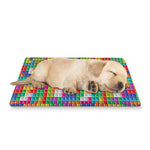 Colorful Brick Puzzle Game Pattern Print Pet Cooling Mat Cover