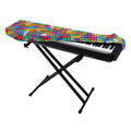 Colorful Brick Puzzle Game Pattern Print Piano Keyboard Cover