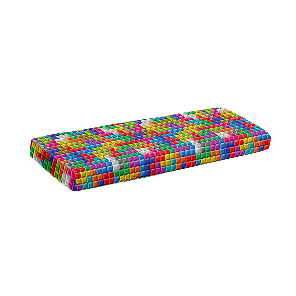 Colorful Brick Puzzle Game Pattern Print Piano Keyboard Cover
