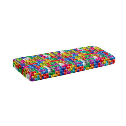 Colorful Brick Puzzle Game Pattern Print Piano Keyboard Cover