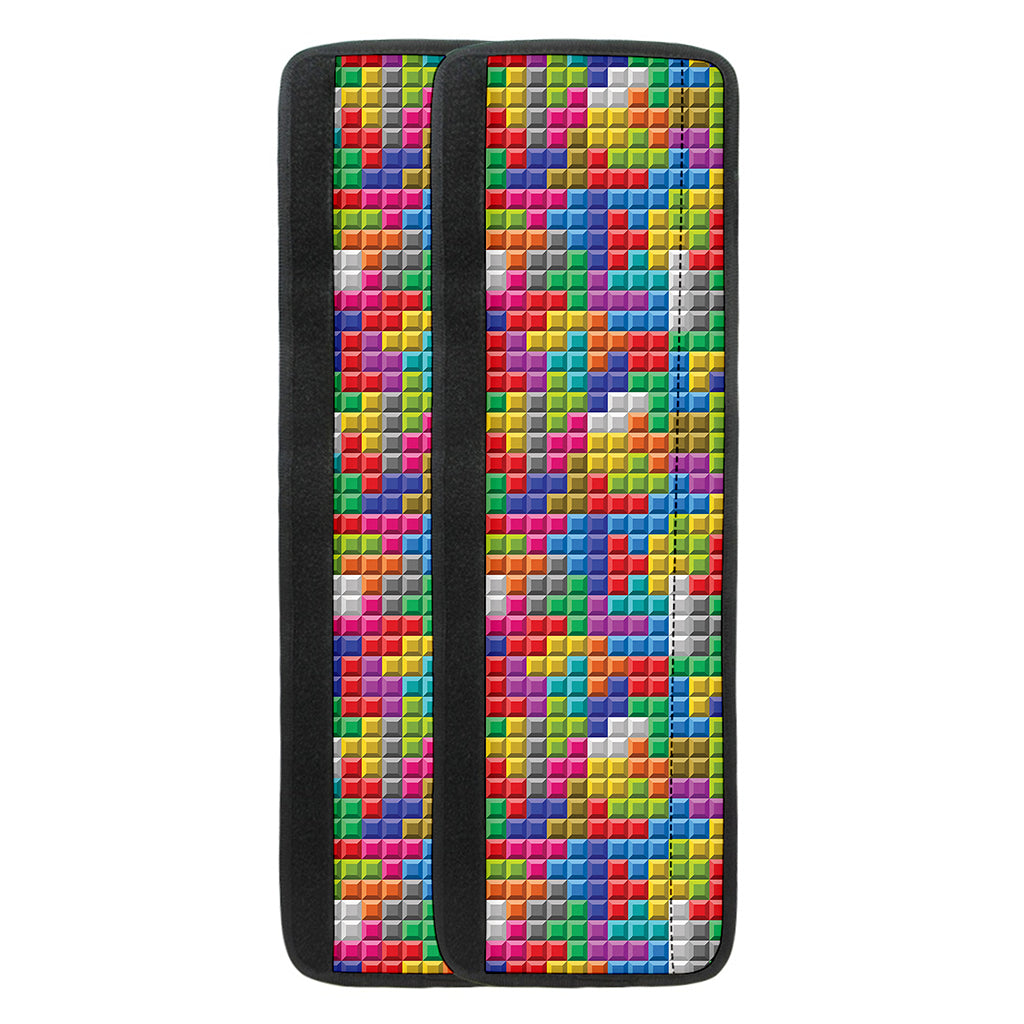 Colorful Brick Puzzle Game Pattern Print Refrigerator Handle Covers