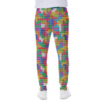 Colorful Brick Puzzle Game Pattern Print Scuba Joggers
