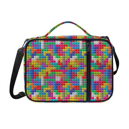 Colorful Brick Puzzle Game Pattern Print Shoulder Strap Bible Bag