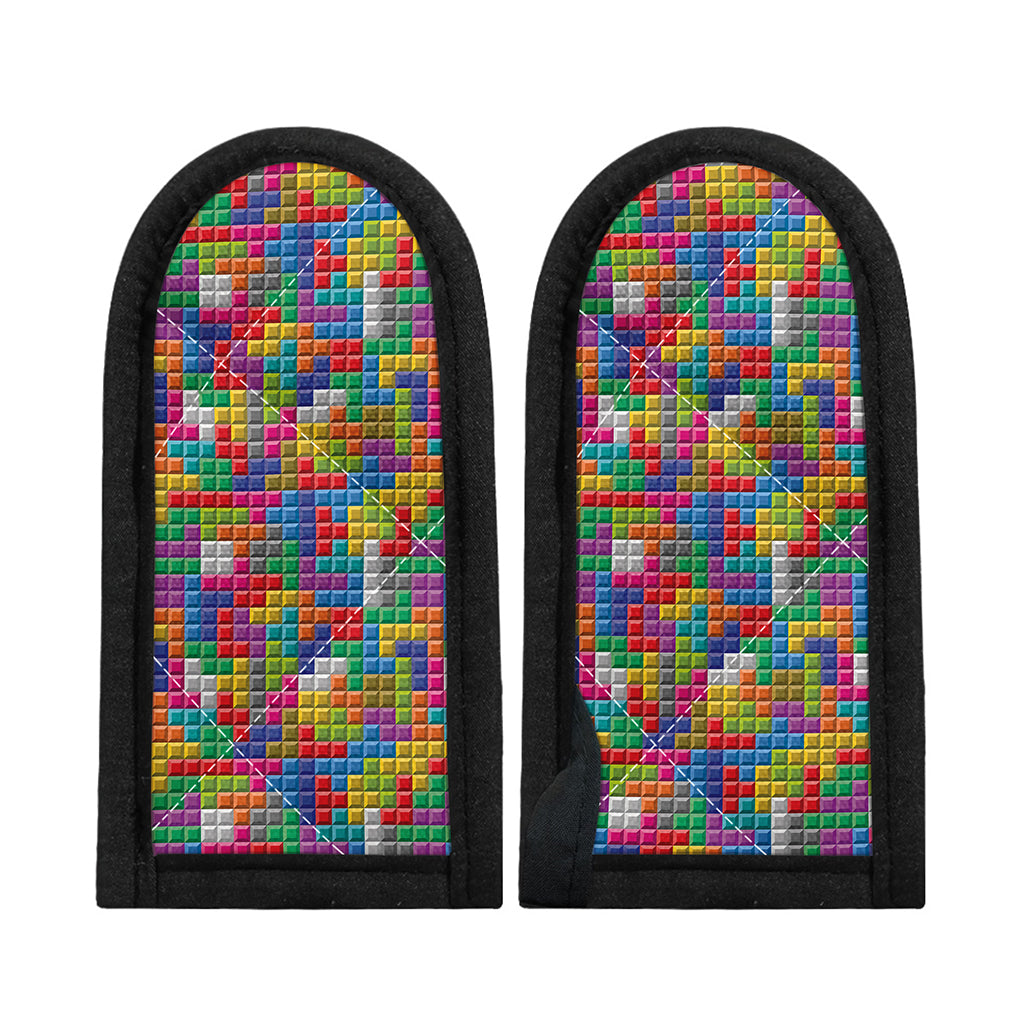 Colorful Brick Puzzle Game Pattern Print Skillet Handle Cover