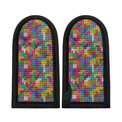 Colorful Brick Puzzle Game Pattern Print Skillet Handle Cover