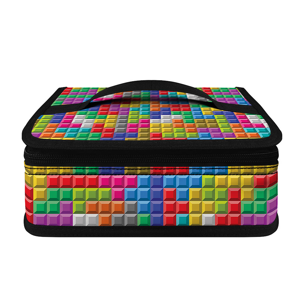 Colorful Brick Puzzle Game Pattern Print Small Lunch Bag