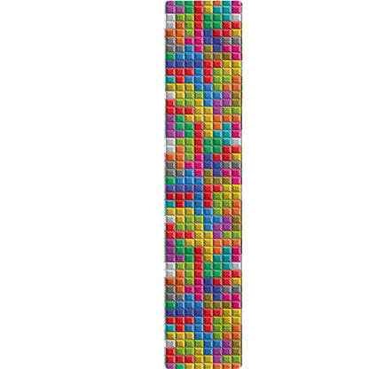 Colorful Brick Puzzle Game Pattern Print Table Runner