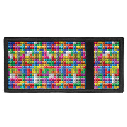 Colorful Brick Puzzle Game Pattern Print Trifold Wallet