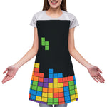 Colorful Brick Puzzle Video Game Print Adjustable Apron