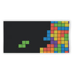 Colorful Brick Puzzle Video Game Print Beach Towel