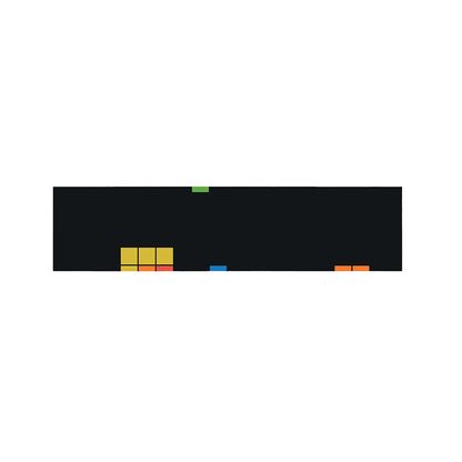 Colorful Brick Puzzle Video Game Print Bed Runner