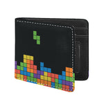 Colorful Brick Puzzle Video Game Print Bifold Wallet