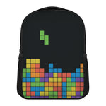Colorful Brick Puzzle Video Game Print Casual Backpack