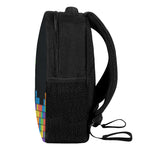 Colorful Brick Puzzle Video Game Print Casual Backpack