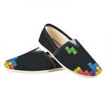 Colorful Brick Puzzle Video Game Print Casual Shoes