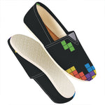 Colorful Brick Puzzle Video Game Print Casual Shoes