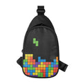 Colorful Brick Puzzle Video Game Print Sling Bag