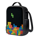 Colorful Brick Puzzle Video Game Print Crossbody Lunch Bag