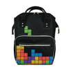 Colorful Brick Puzzle Video Game Print Diaper Bag