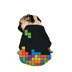 Colorful Brick Puzzle Video Game Print Dog Zip Up Jacket