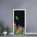 Colorful Brick Puzzle Video Game Print Door Sticker
