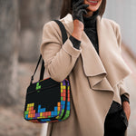 Colorful Brick Puzzle Video Game Print Double Strap Bible Bag