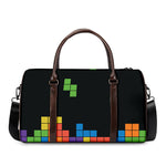 Colorful Brick Puzzle Video Game Print Duffle Bag