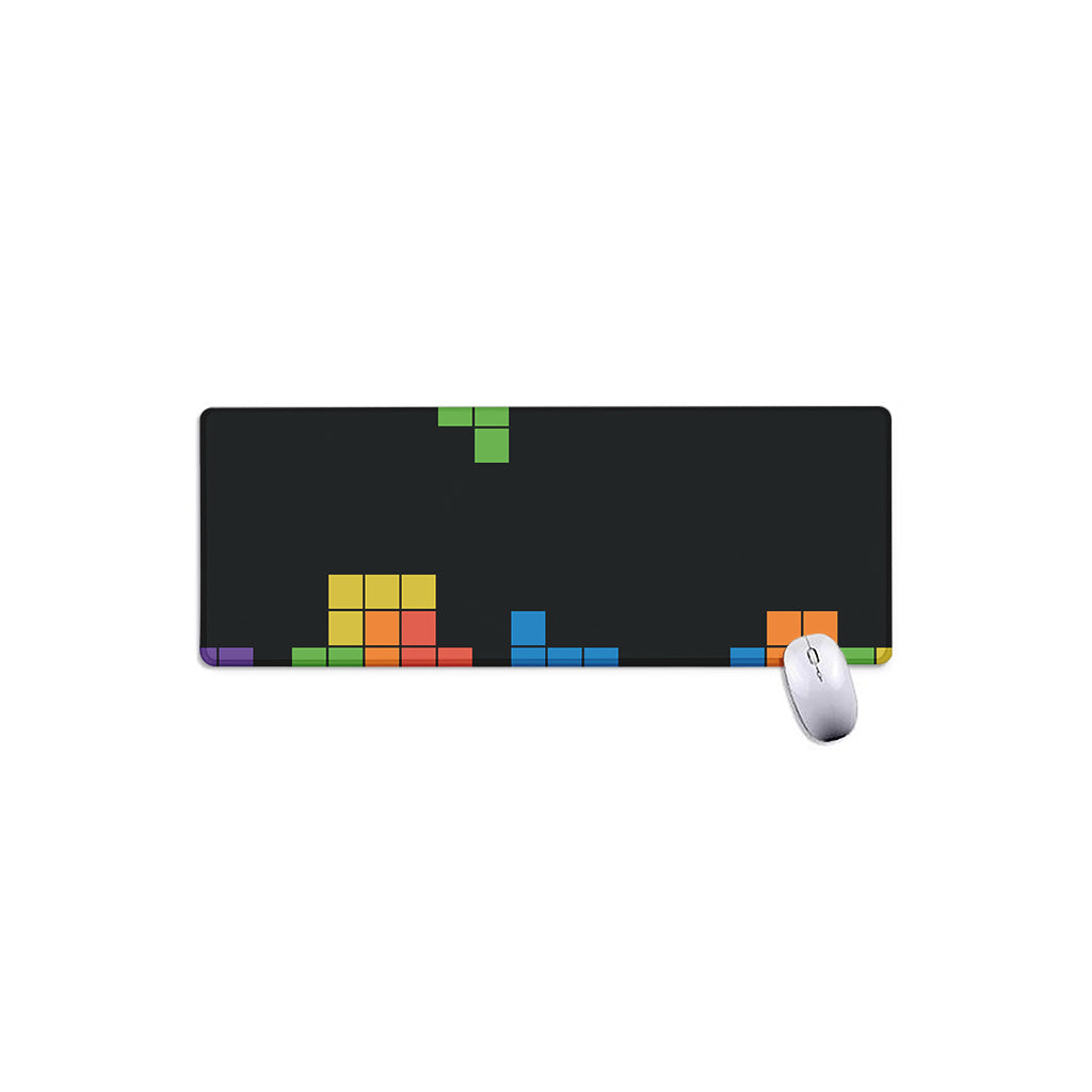 Colorful Brick Puzzle Video Game Print Extended Mouse Pad