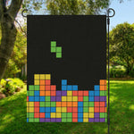 Colorful Brick Puzzle Video Game Print Garden Flag