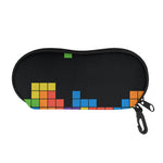 Colorful Brick Puzzle Video Game Print Glasses Case