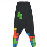 Colorful Brick Puzzle Video Game Print Hammer Pants