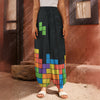 Colorful Brick Puzzle Video Game Print Harem Pants