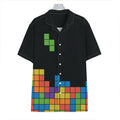 Colorful Brick Puzzle Video Game Print Hawaiian Shirt