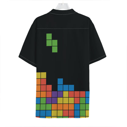 Colorful Brick Puzzle Video Game Print Hawaiian Shirt