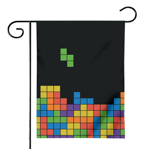 Colorful Brick Puzzle Video Game Print House Flag