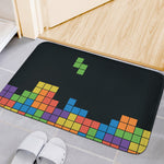 Colorful Brick Puzzle Video Game Print Indoor Door Mat