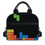 Colorful Brick Puzzle Video Game Print Insulated Lunch Bag