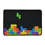 Colorful Brick Puzzle Video Game Print Kitchen Mat