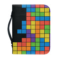 Colorful Brick Puzzle Video Game Print Leather Bible Cover