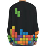 Colorful Brick Puzzle Video Game Print Long Sleeve Baseball Jersey