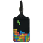 Colorful Brick Puzzle Video Game Print Luggage Tag