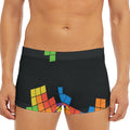 Colorful Brick Puzzle Video Game Print Men's Short Boxer Briefs