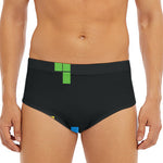 Colorful Brick Puzzle Video Game Print Men's Triangle Swim Briefs