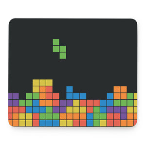 Colorful Brick Puzzle Video Game Print Mouse Pad