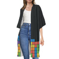 Colorful Brick Puzzle Video Game Print Open Front Beach Cover Up